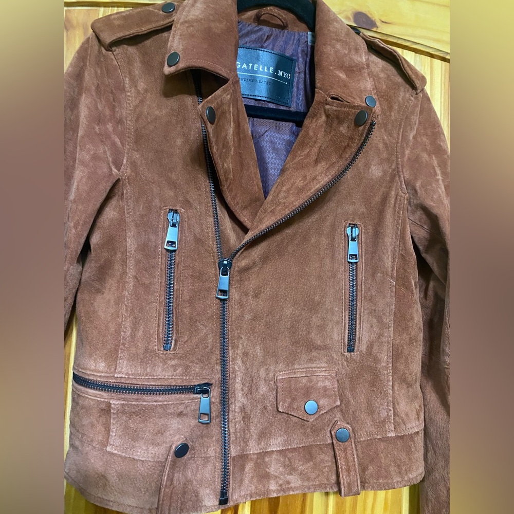 Bagatelle Rust Suede Jacket - Picture 3 of 5